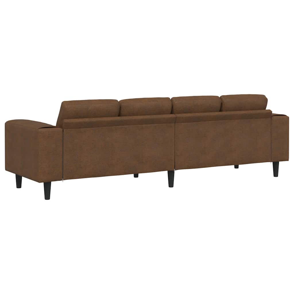 Bankstel Bruin Faux suede leer