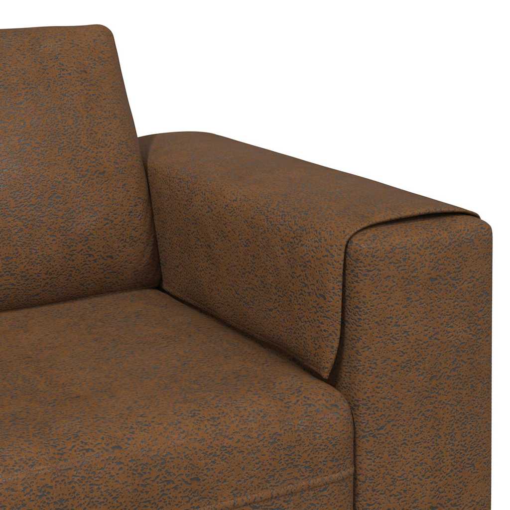 Bankstel Bruin Faux suede leer