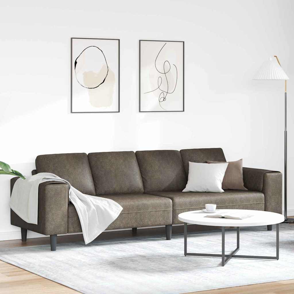 Bankstel Bruin Faux suede leer