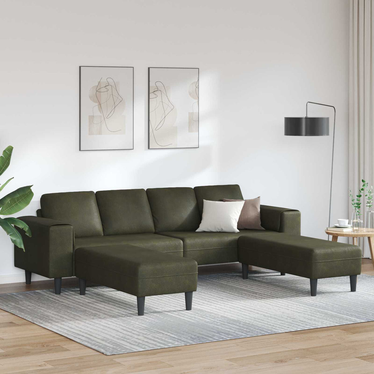 Bankstel Bruin Faux suede leer