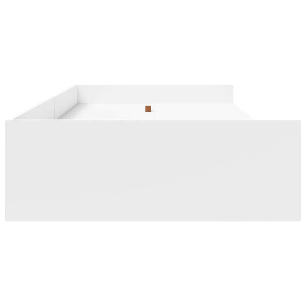 Opbergbedframe met hoofdeinde met lade Wit 100 x 200 cm Bewerkt hout