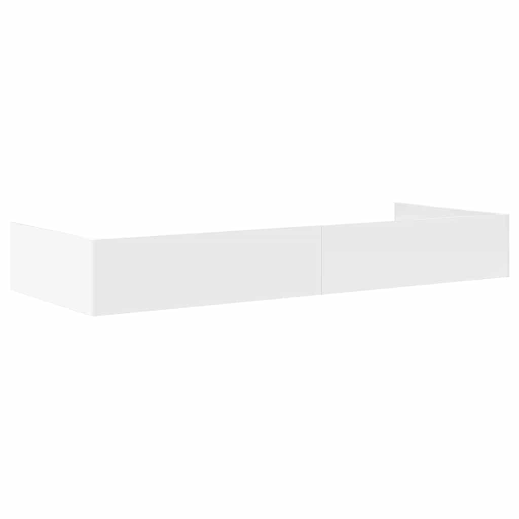 Opbergbedframe met hoofdeinde met lade Wit 100 x 200 cm Bewerkt hout