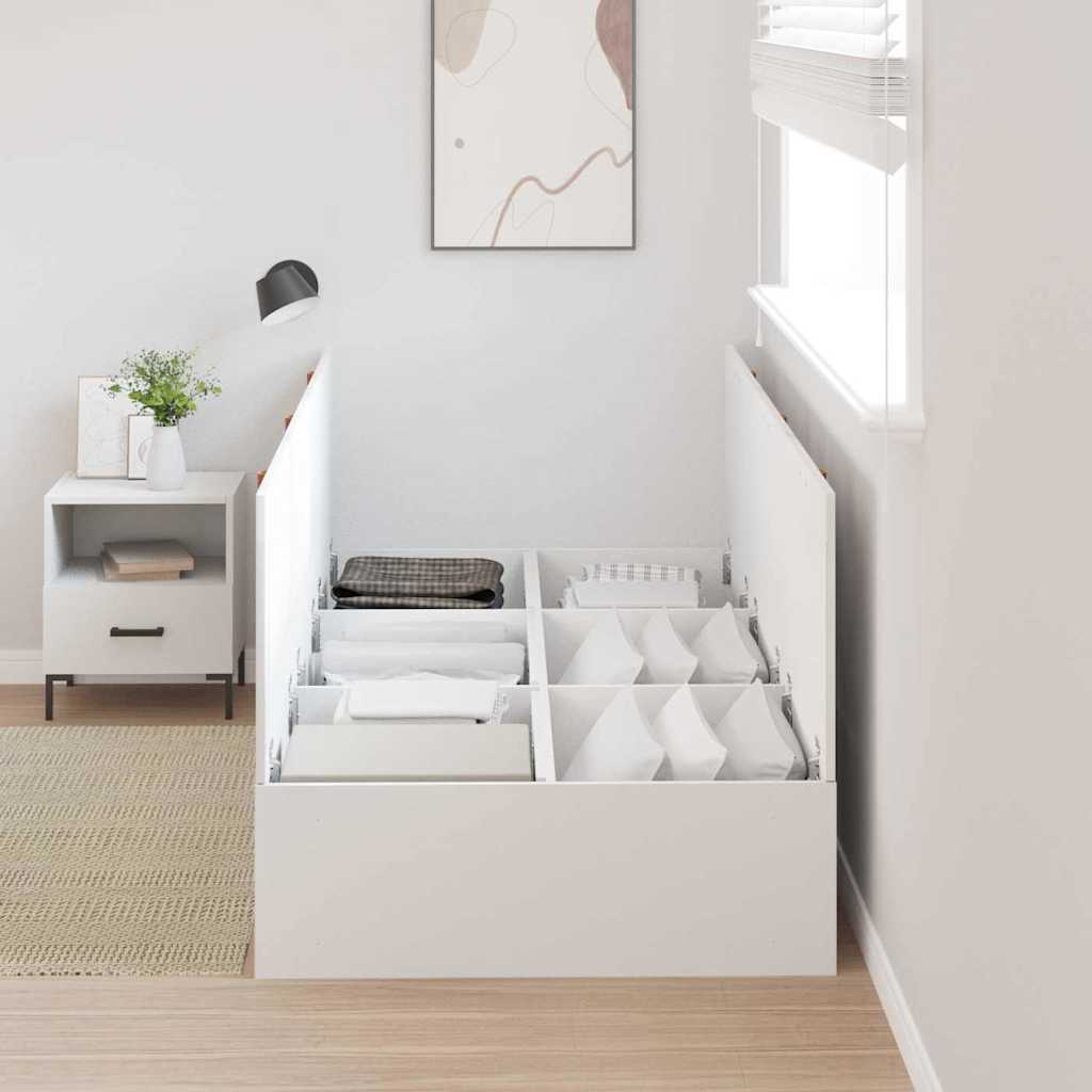 vidaXL Opbergbed Frame Wit 80x200 cm