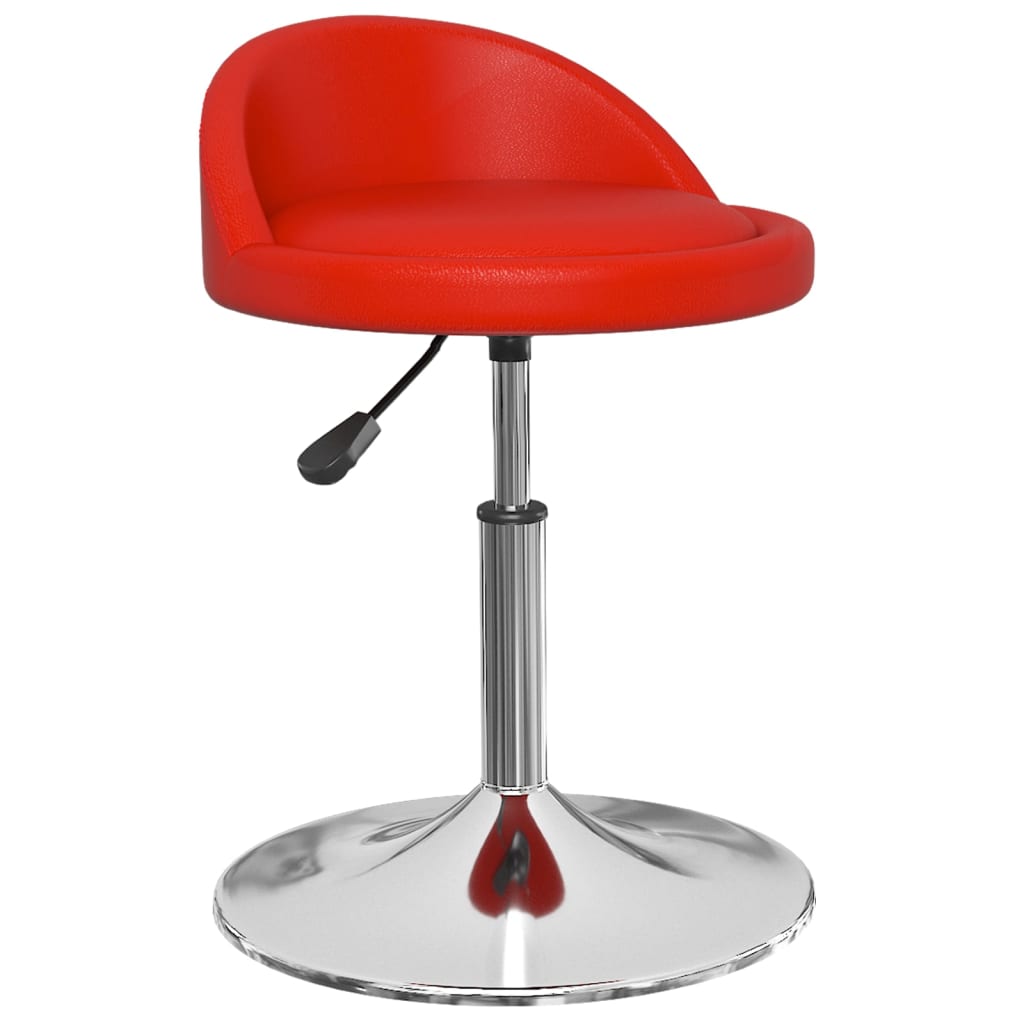 vidaXL Eetkamerstoelen draaibaar 2 st kunstleer rood