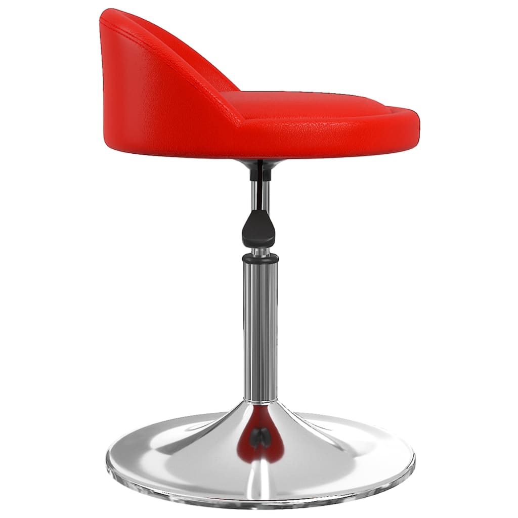 vidaXL Eetkamerstoelen draaibaar 2 st kunstleer rood
