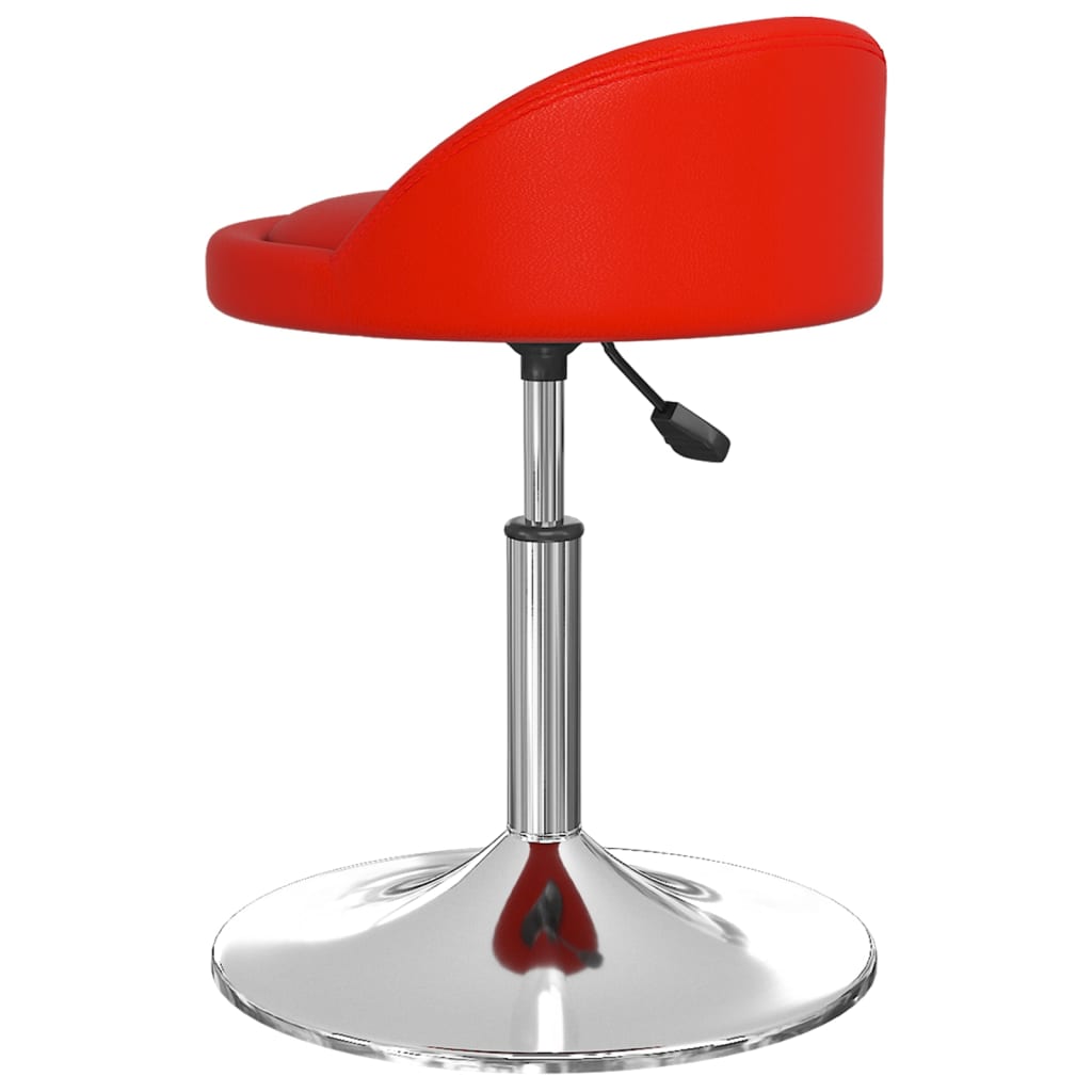 vidaXL Eetkamerstoelen draaibaar 2 st kunstleer rood