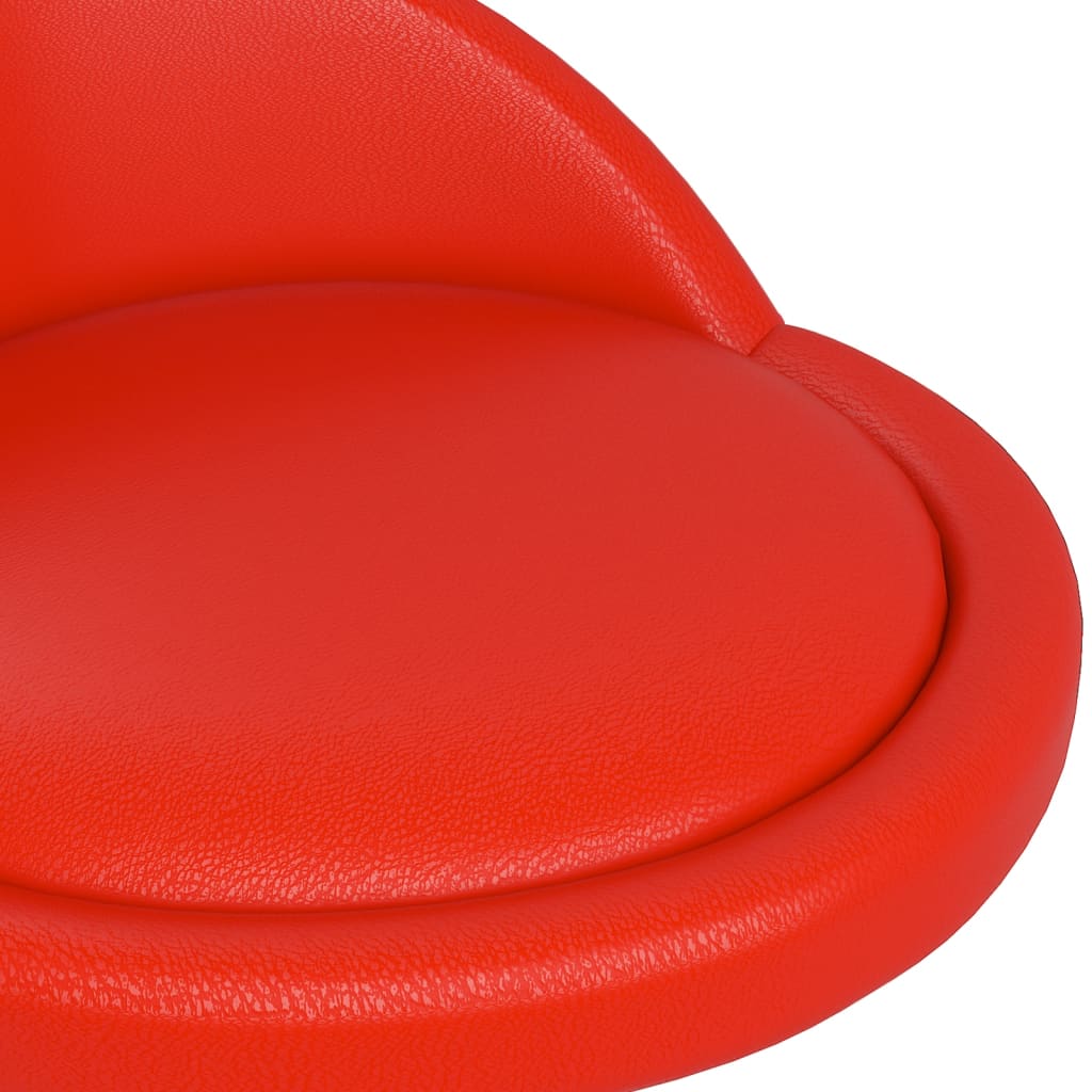 vidaXL Eetkamerstoelen draaibaar 2 st kunstleer rood