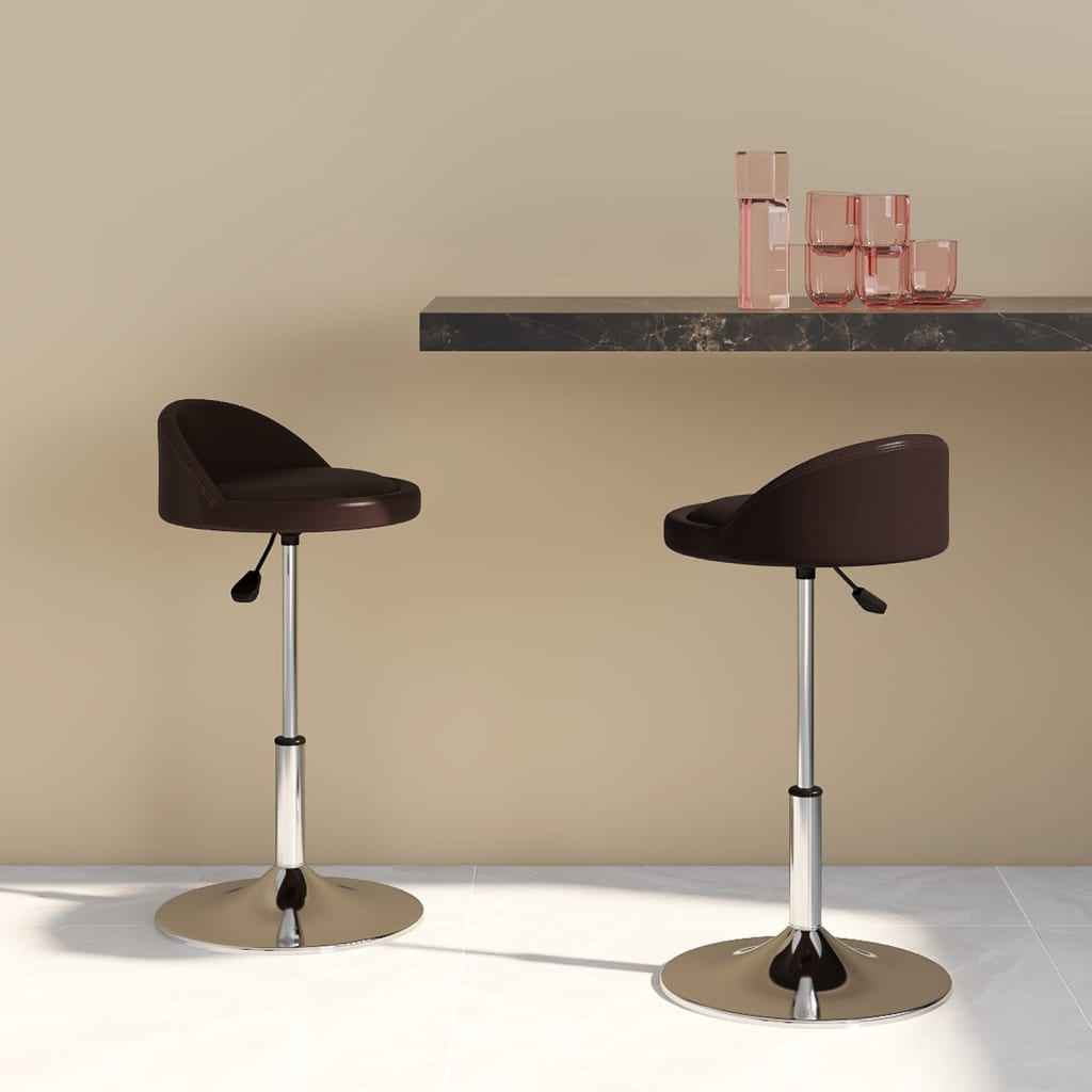 vidaXL Eetkamerstoelen draaibaar 2 st kunstleer rood
