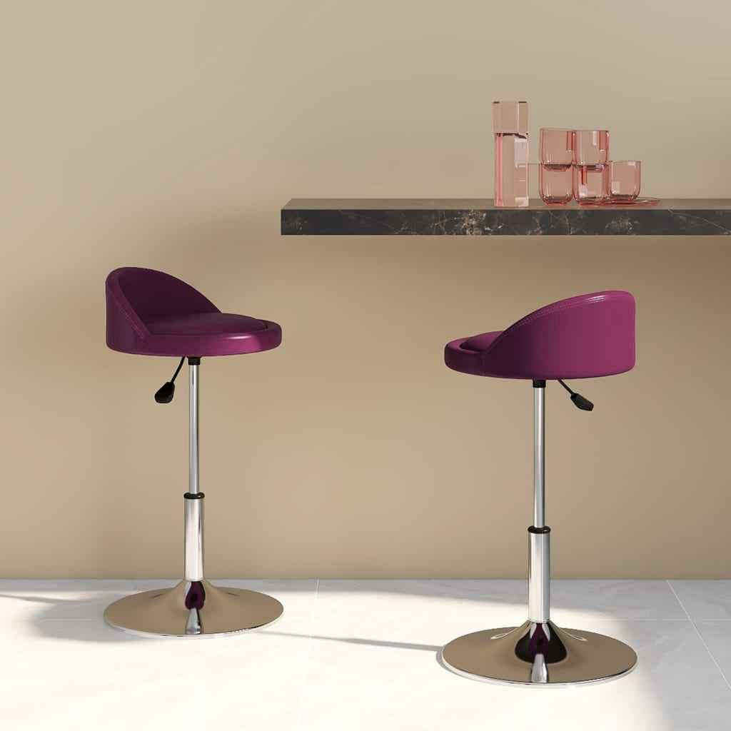 vidaXL Eetkamerstoelen draaibaar 2 st kunstleer rood