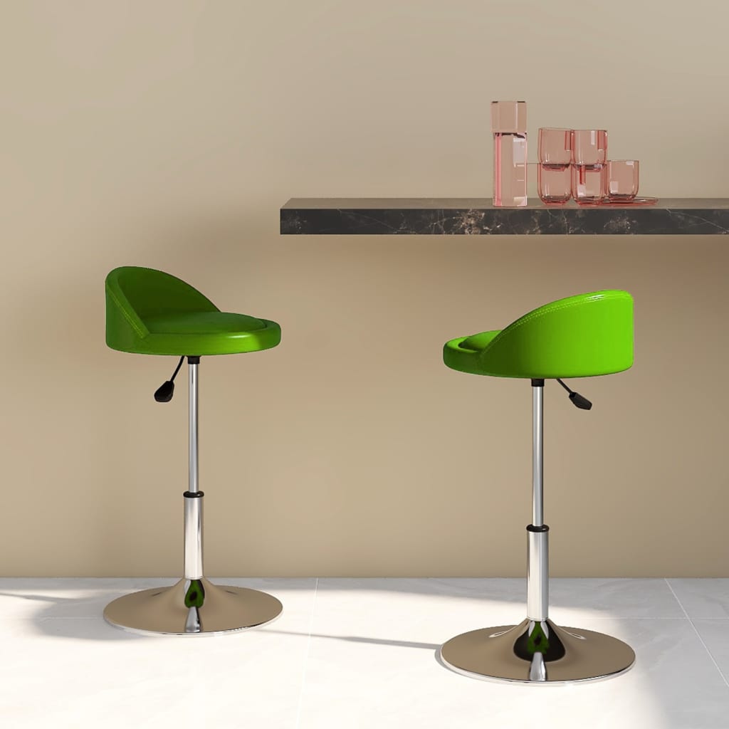 vidaXL Eetkamerstoelen draaibaar 2 st kunstleer rood