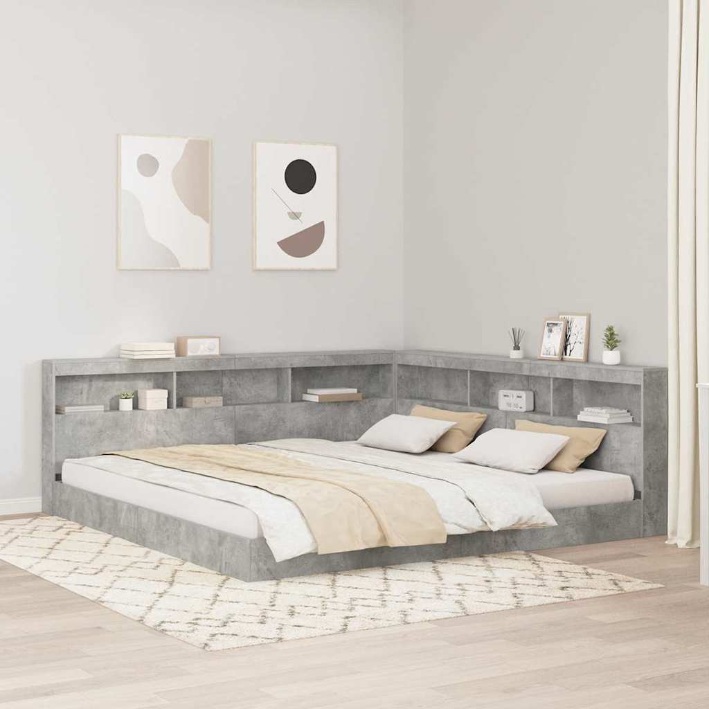 vidaXL Boekenkast Bed Wit 90x200 cm Houtcomposiet