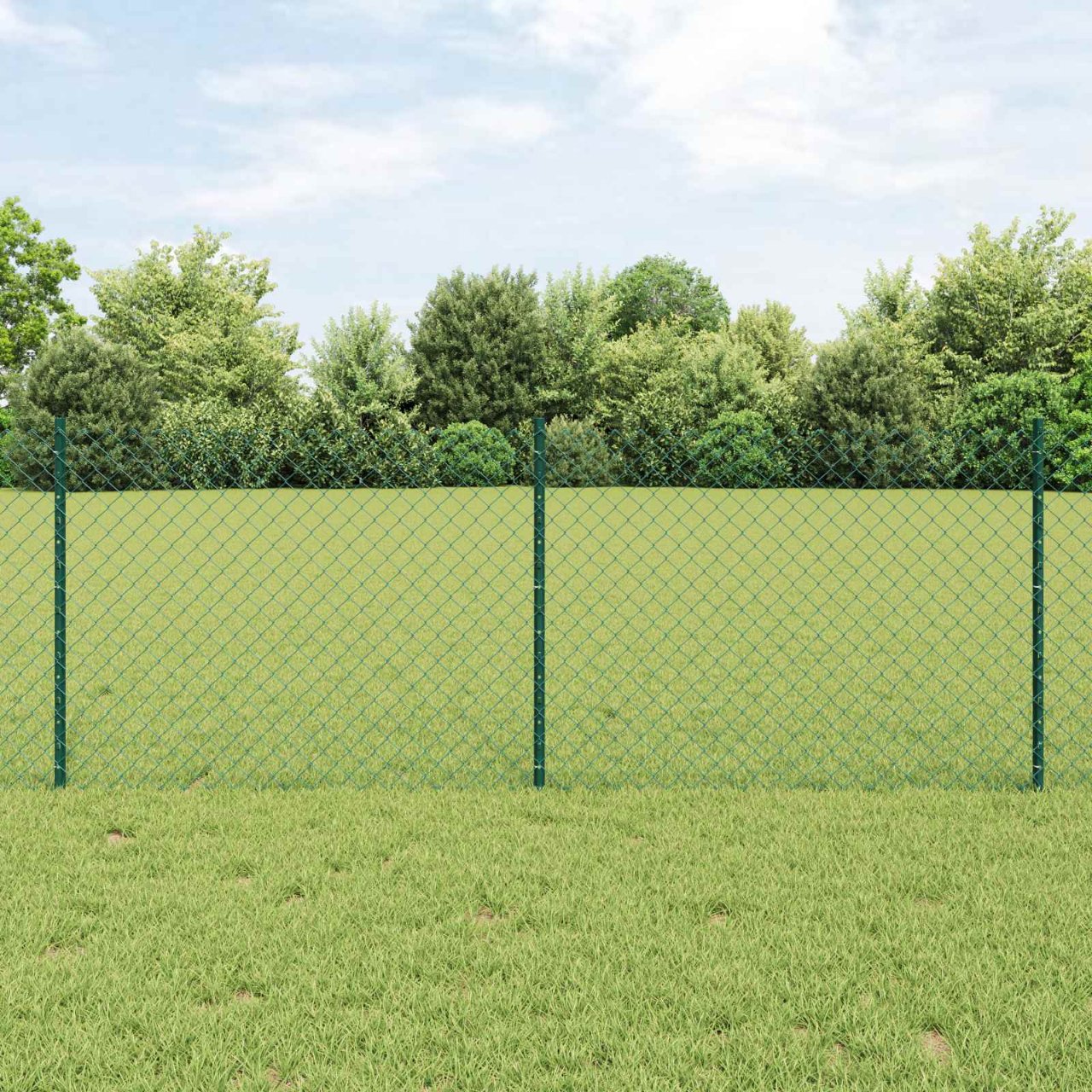 vidaXL Hek met Paal Groen