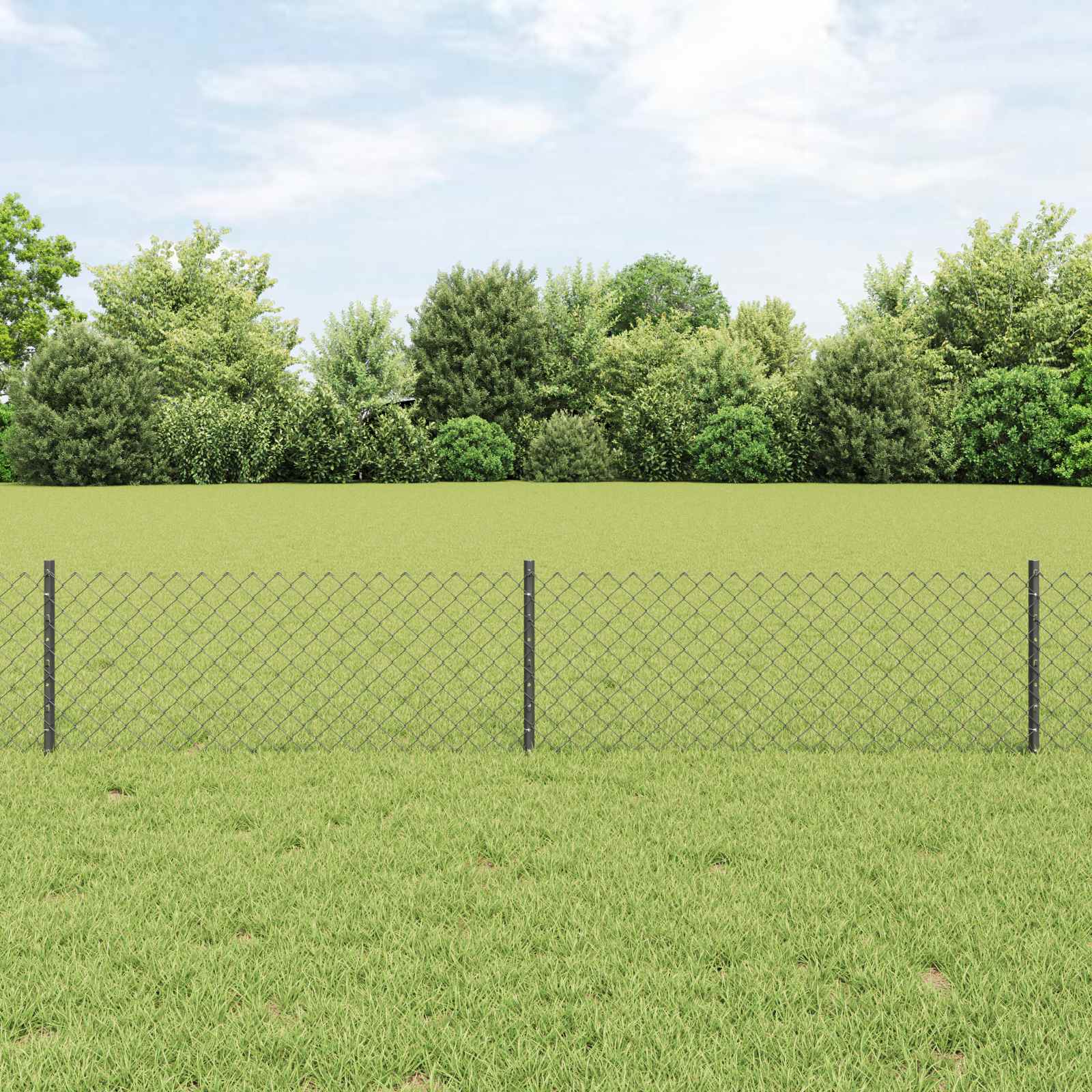 vidaXL Hek met Paal Groen