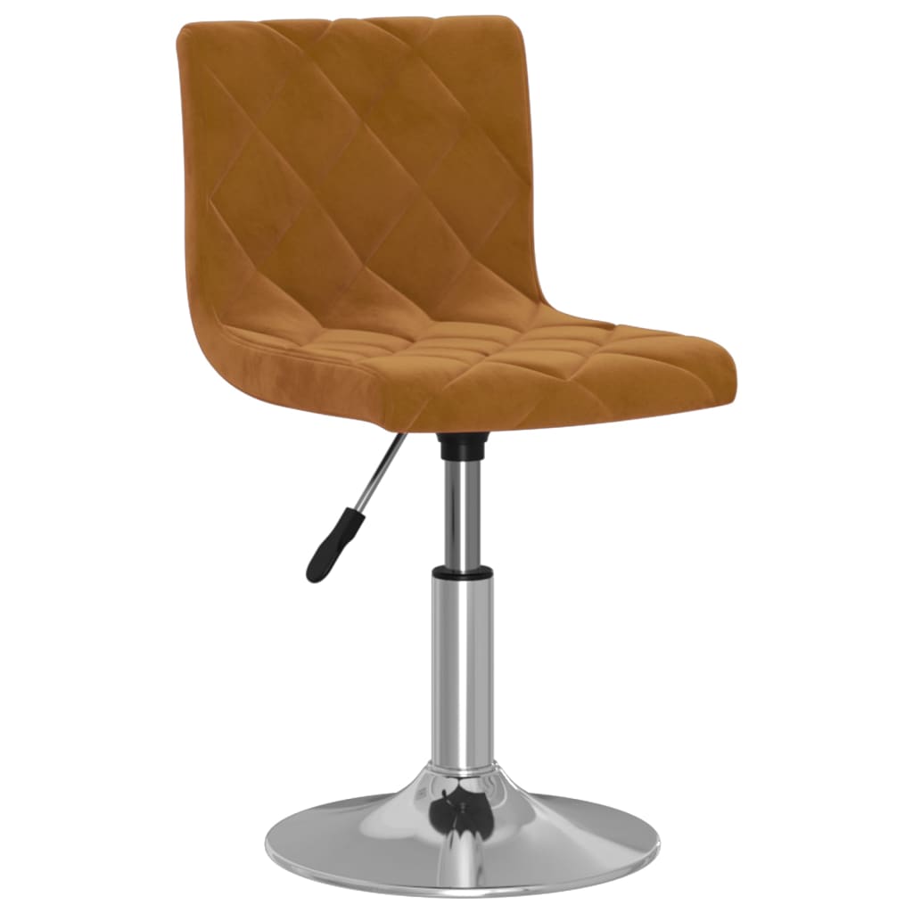 vidaXL Eetkamerstoelen draaibaar 2 st fluweel bruin