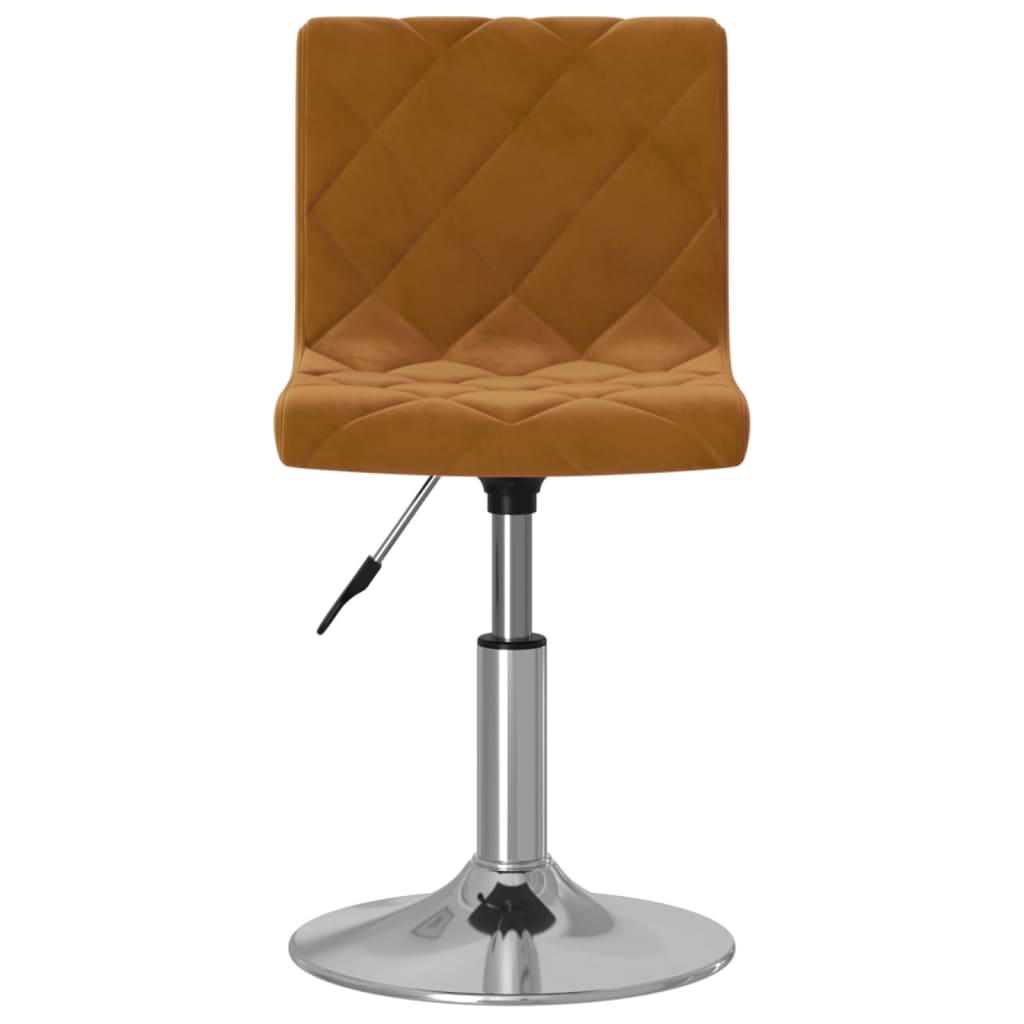 vidaXL Eetkamerstoelen draaibaar 2 st fluweel bruin