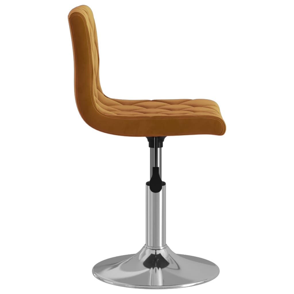 vidaXL Eetkamerstoelen draaibaar 2 st fluweel bruin