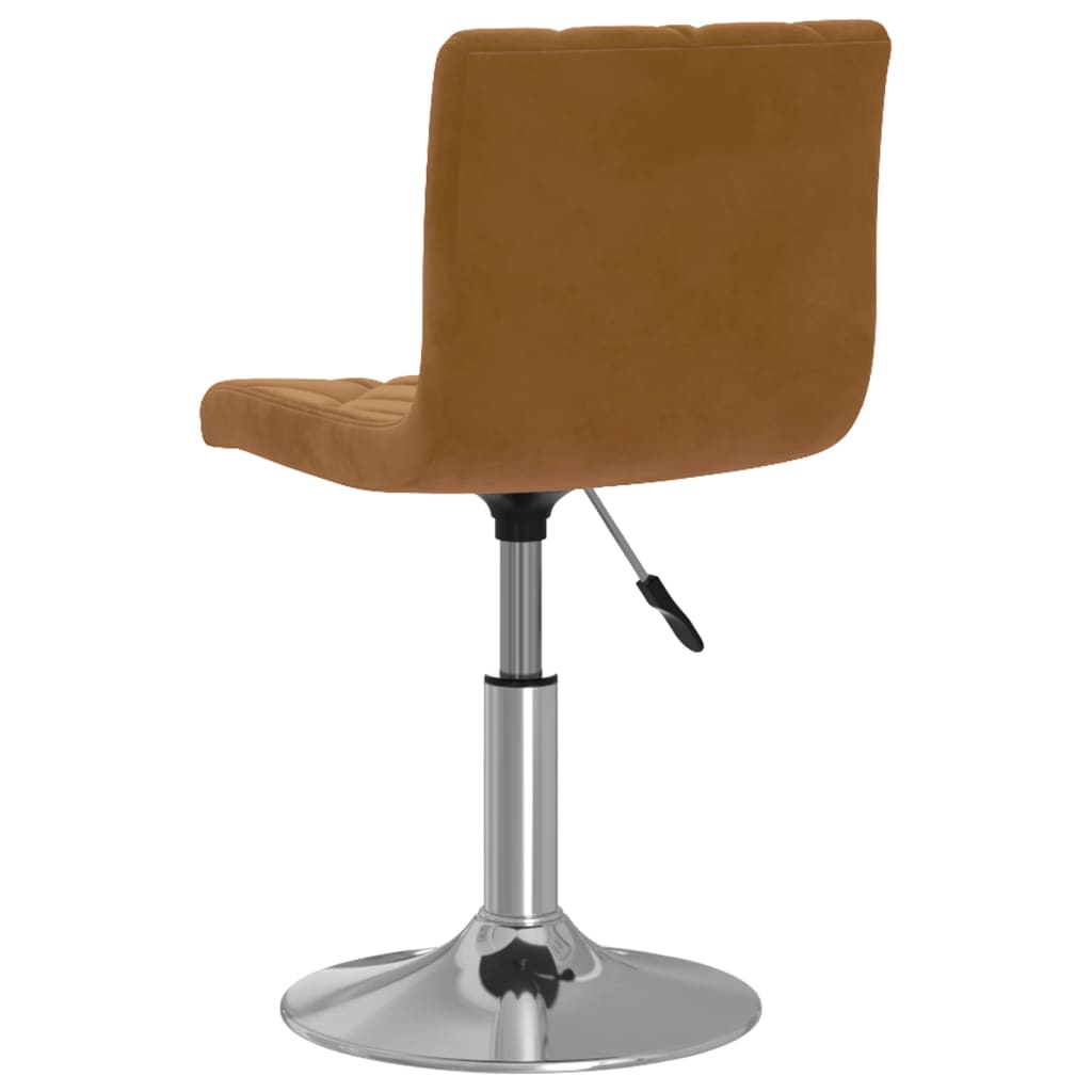 vidaXL Eetkamerstoelen draaibaar 2 st fluweel bruin