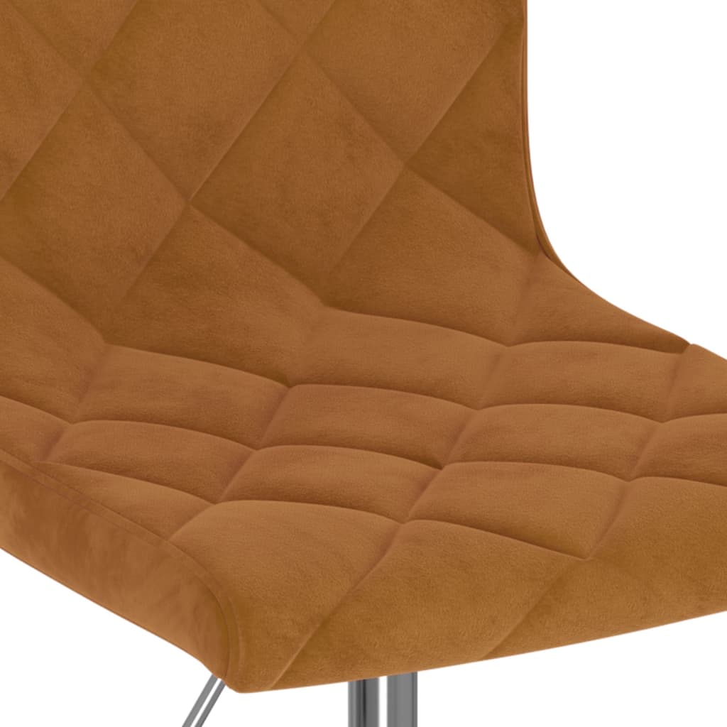 vidaXL Eetkamerstoelen draaibaar 2 st fluweel bruin