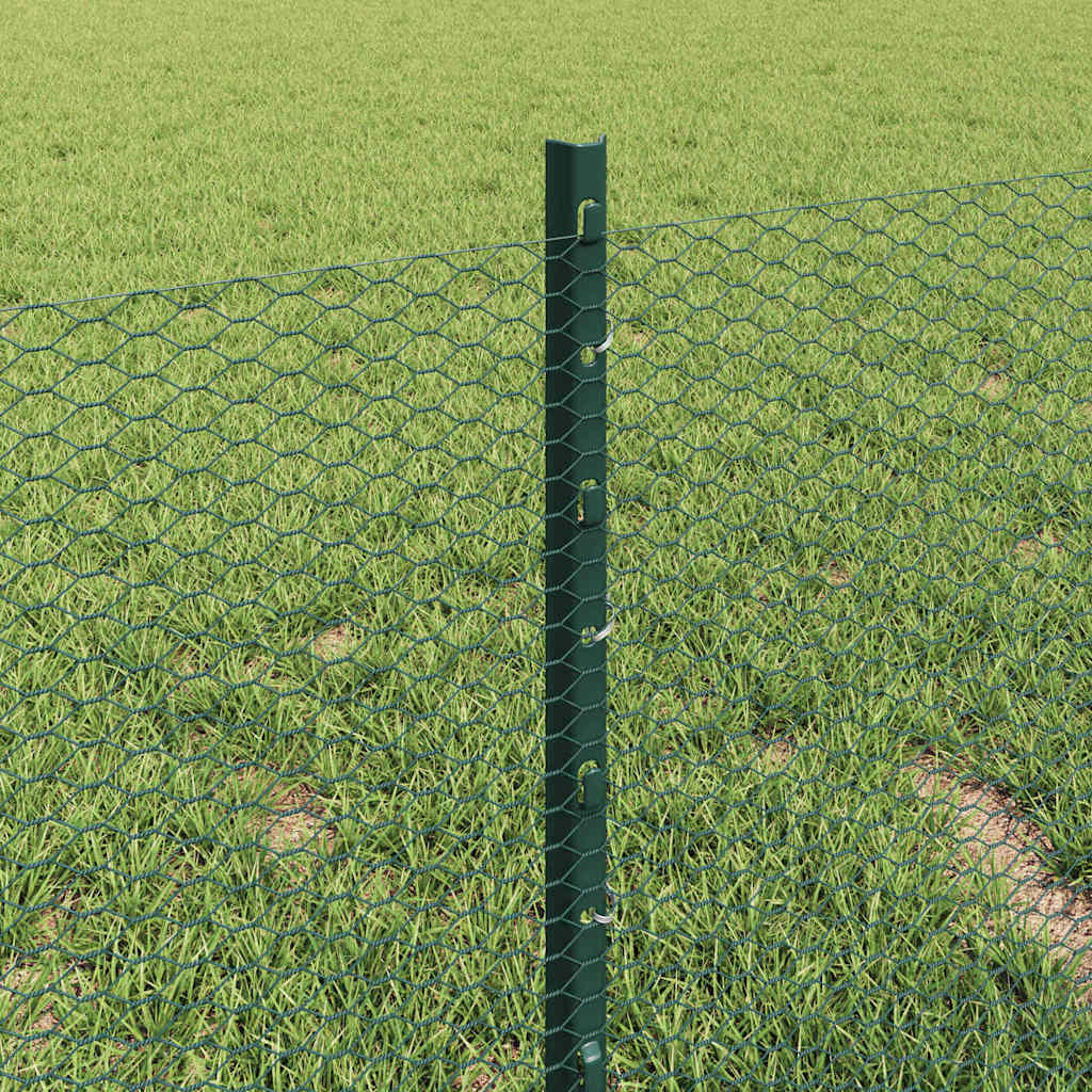 vidaXL Hek met Paal Groen