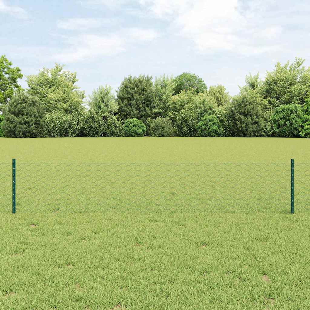 vidaXL Hek met Paal Groen
