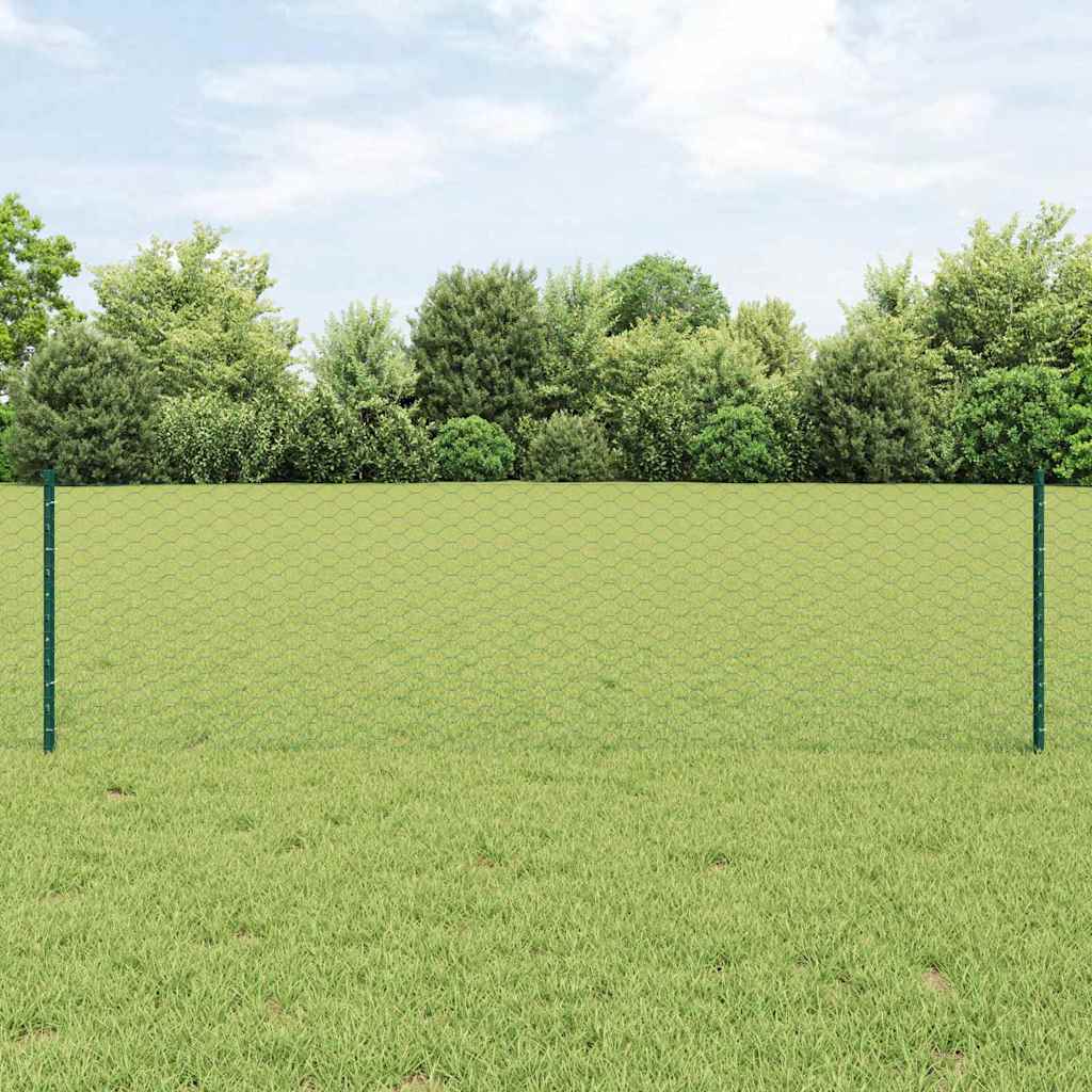 vidaXL Hek met Paal Groen