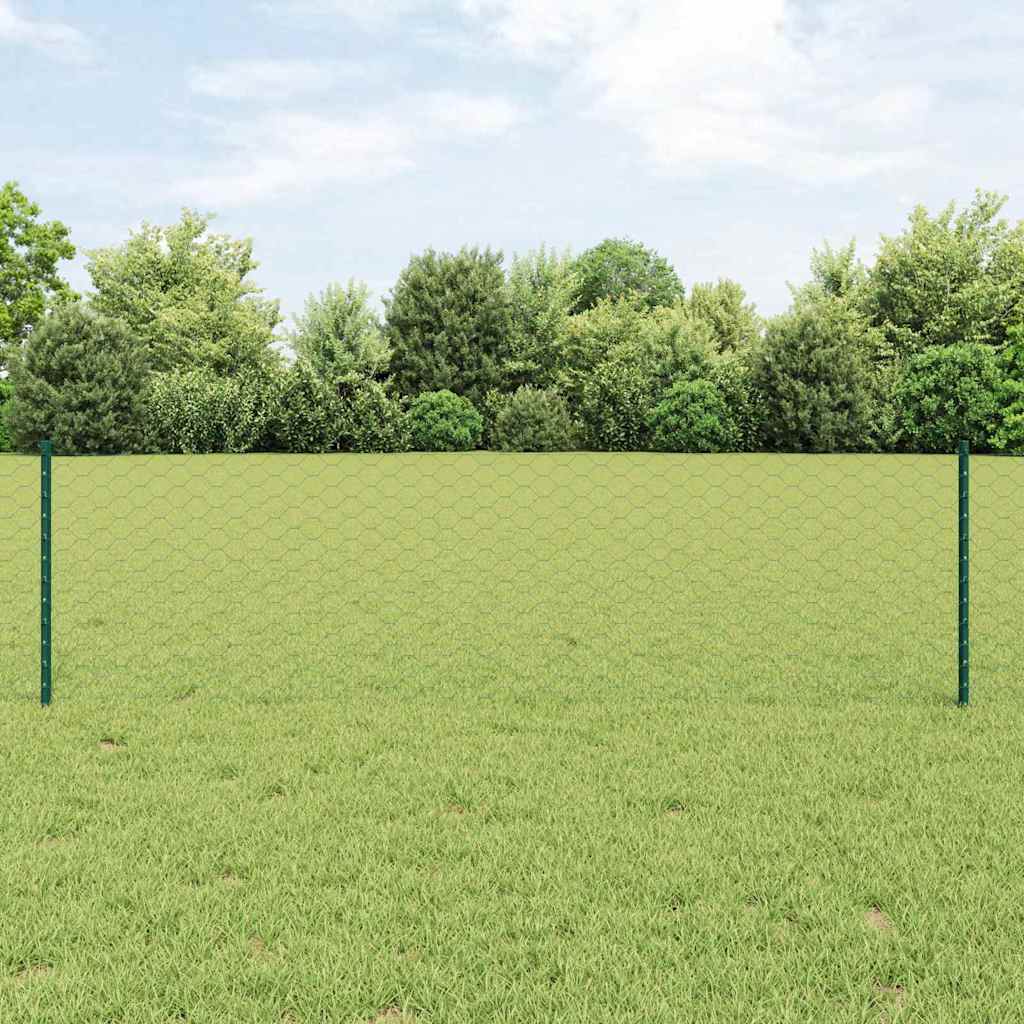 vidaXL Hek met Paal Groen