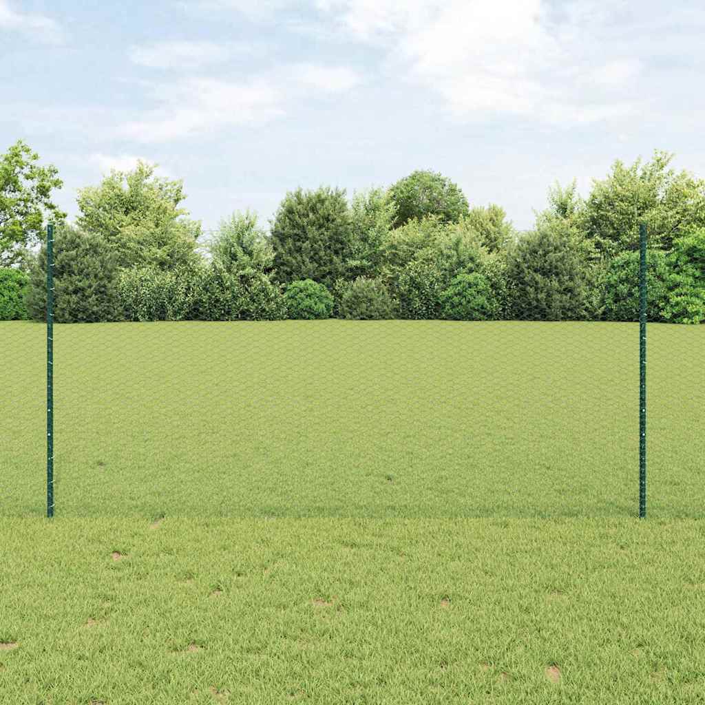 vidaXL Hek met Paal Groen
