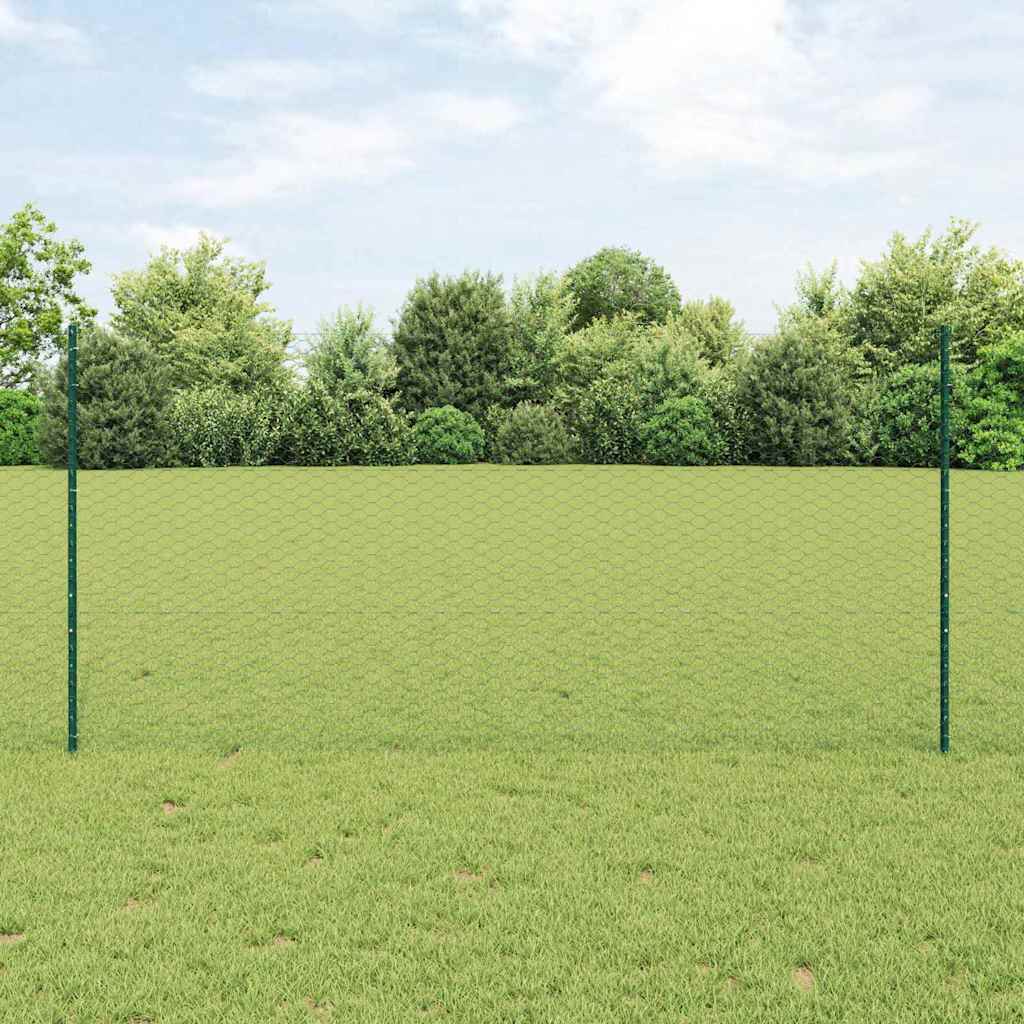 vidaXL Hek met Paal Groen