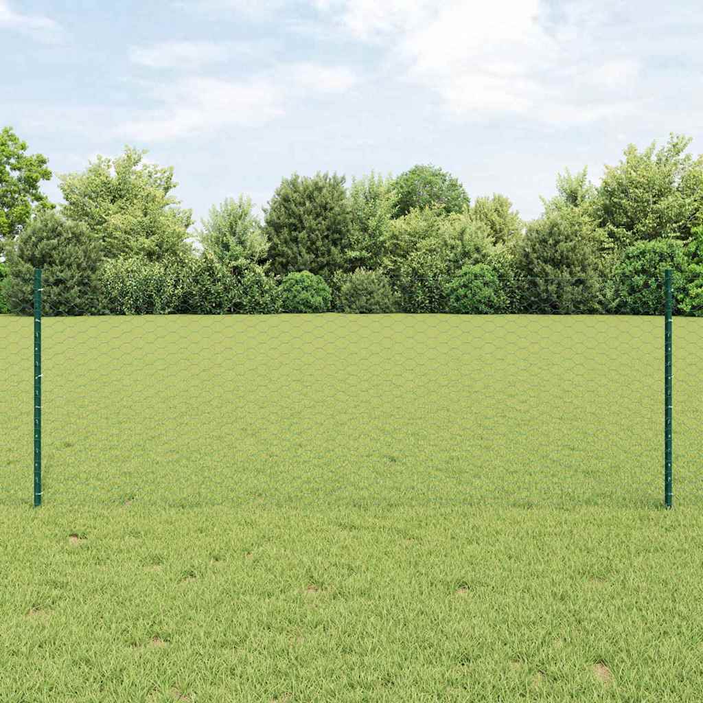 vidaXL Hek met Paal Groen