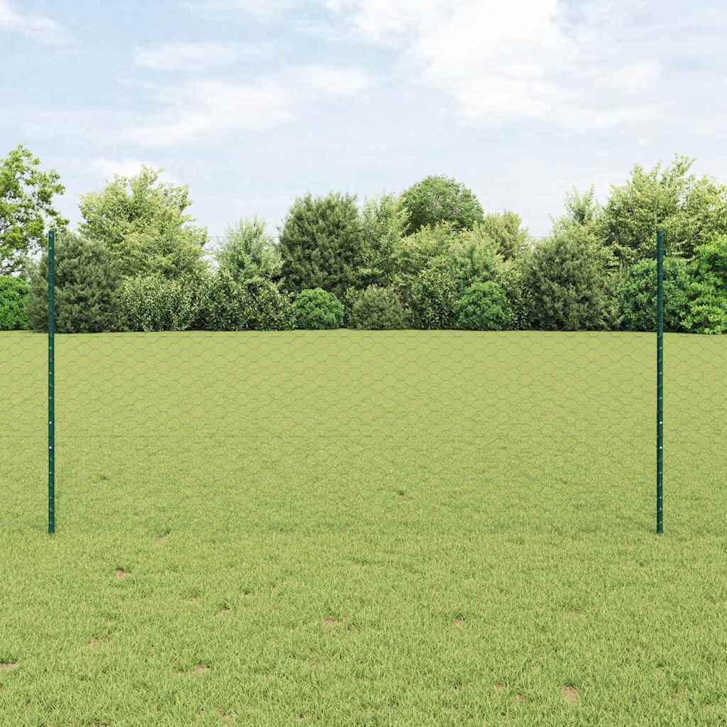 vidaXL Hek met Paal Groen