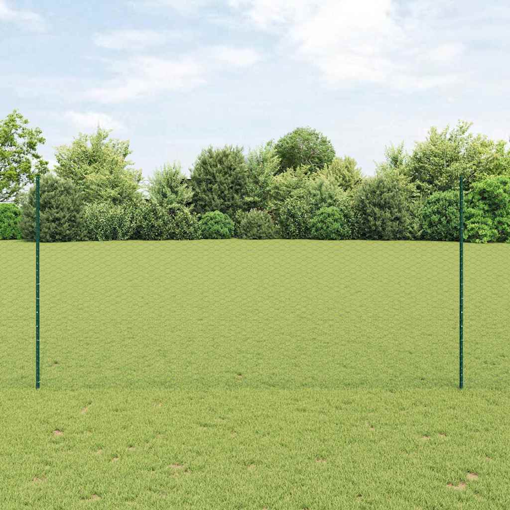 vidaXL Hek met Paal Groen