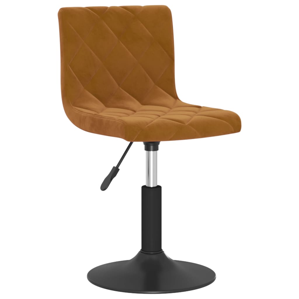 vidaXL Eetkamerstoelen draaibaar 2 st fluweel bruin
