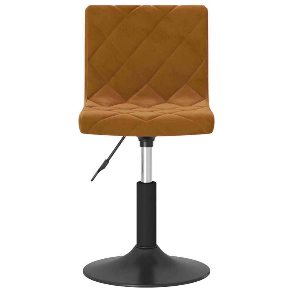 vidaXL Eetkamerstoelen draaibaar 2 st fluweel bruin