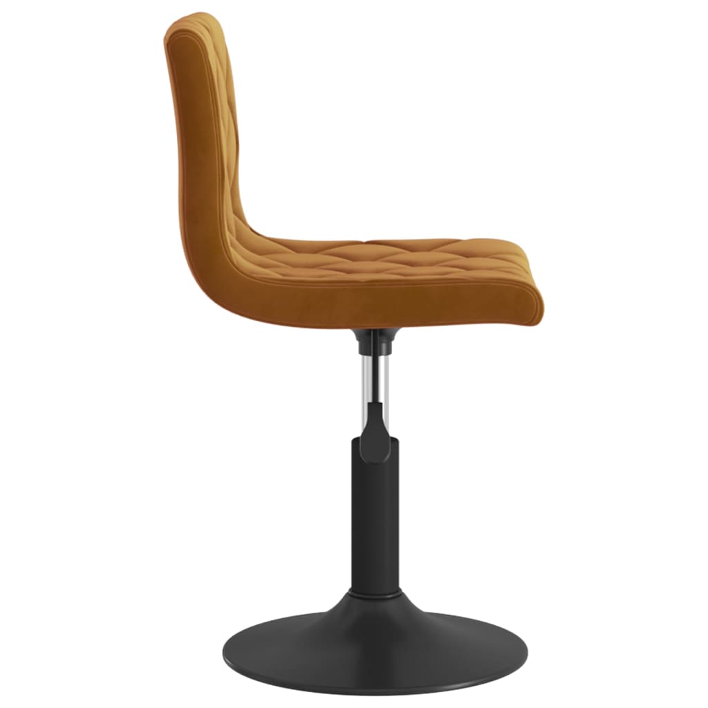 vidaXL Eetkamerstoelen draaibaar 2 st fluweel bruin