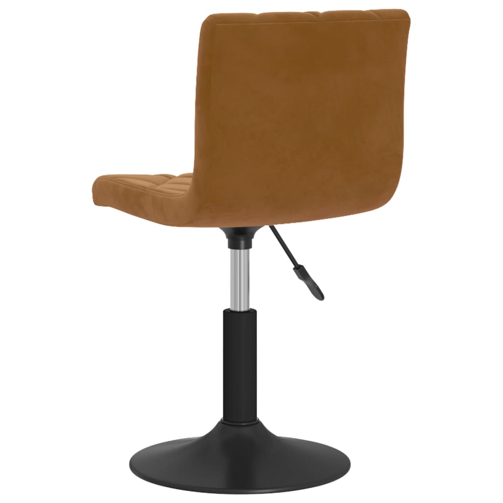vidaXL Eetkamerstoelen draaibaar 2 st fluweel bruin