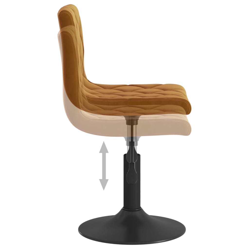vidaXL Eetkamerstoelen draaibaar 2 st fluweel bruin