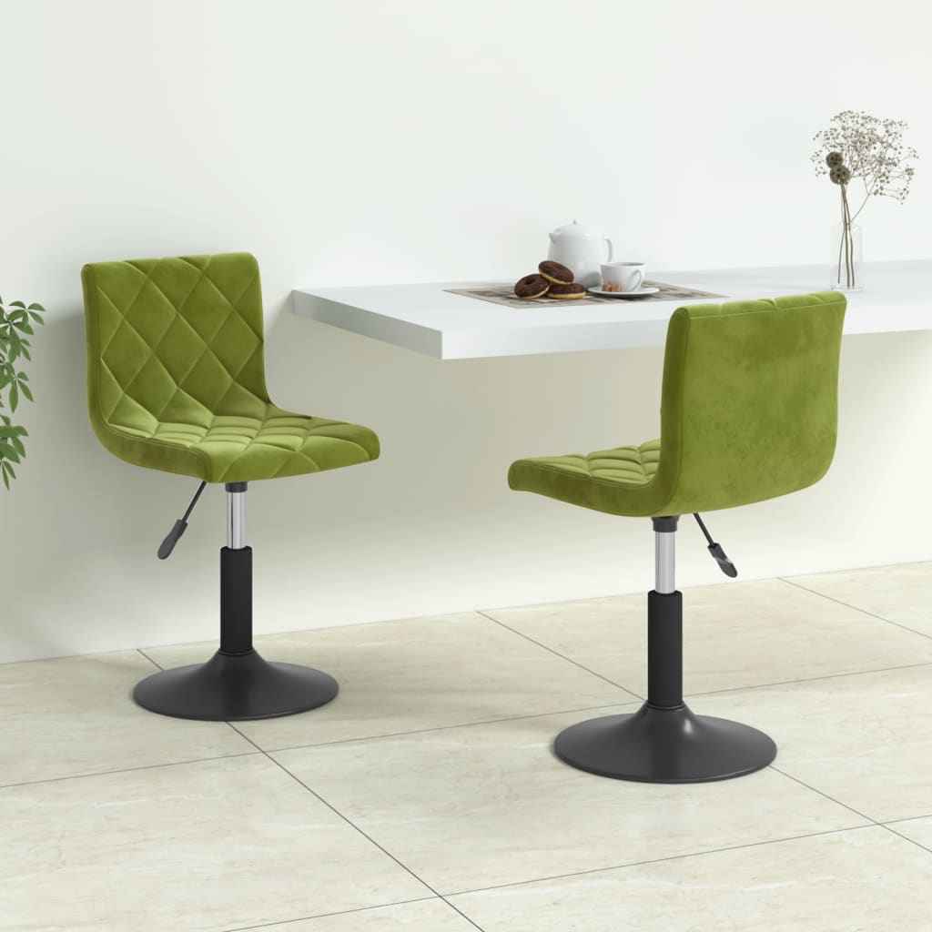 vidaXL Eetkamerstoelen draaibaar 2 st fluweel bruin