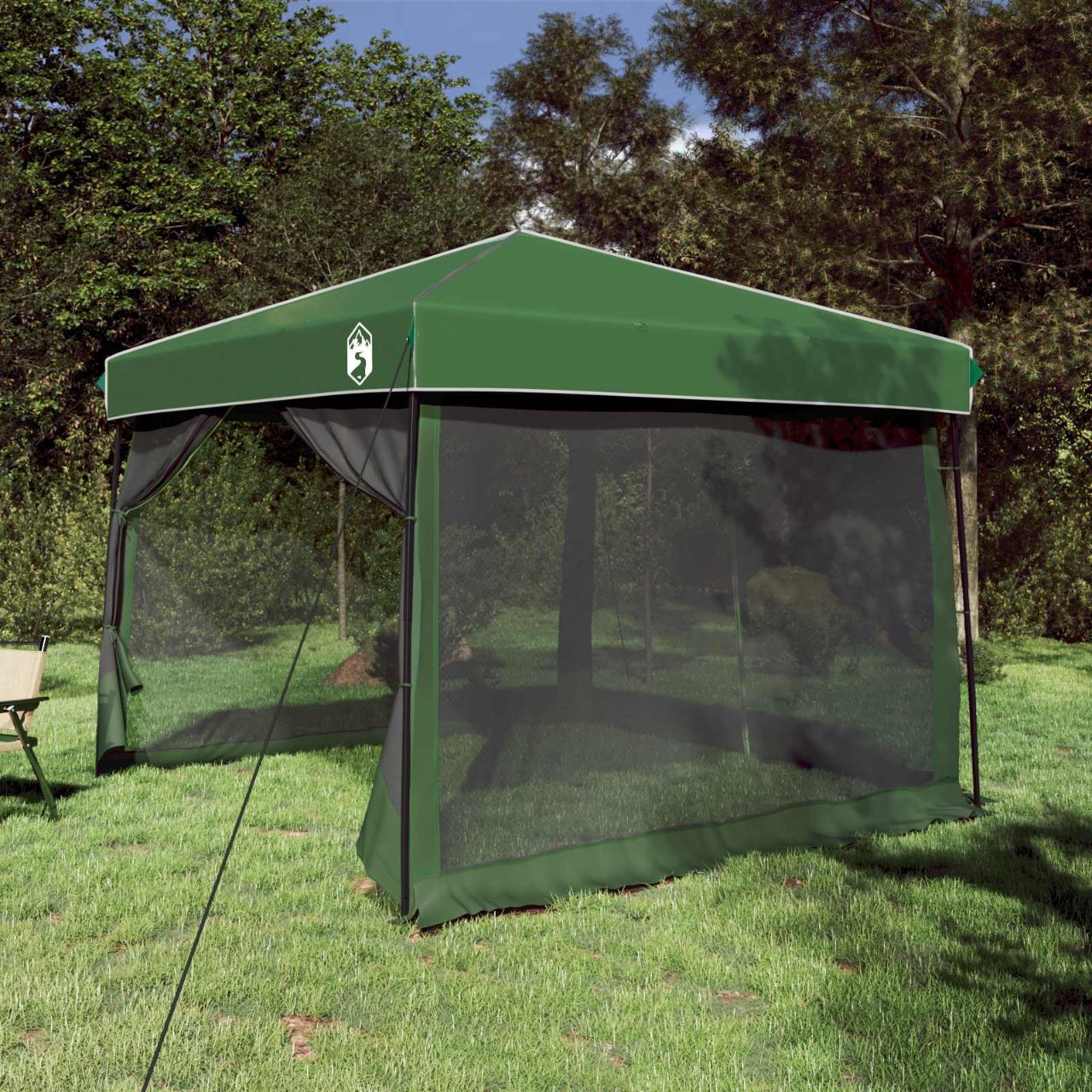 vidaXL Camping Tent Set met dak met opslag 2 pcs Blauw Taffeta en Stof