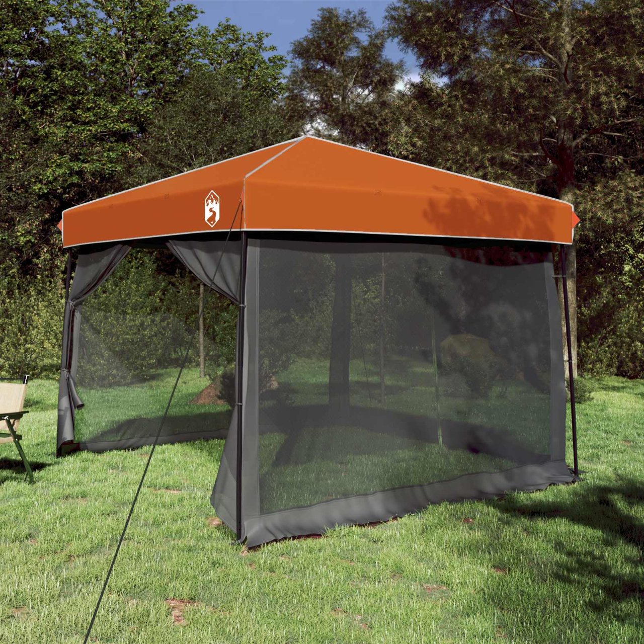 vidaXL Camping Tent Set met dak met opslag 2 pcs Blauw Taffeta en Stof