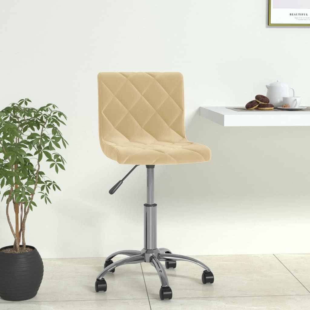 vidaXL Eetkamerstoel draaibaar fluweel zwart