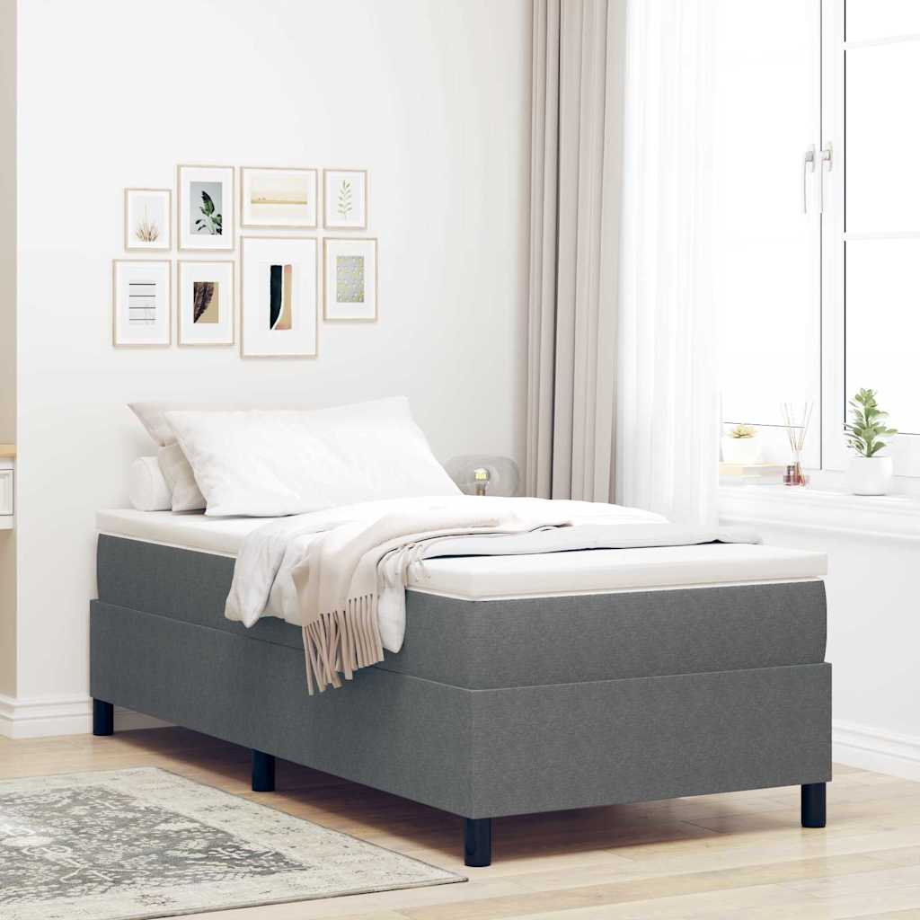 vidaXL Boxspringbed met Matras Lichtgrijs 80x200 cm Korduroy Stof