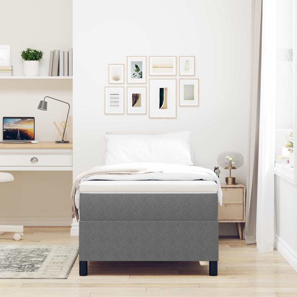 vidaXL Boxspringbed met Matras Lichtgrijs 80x200 cm Korduroy Stof