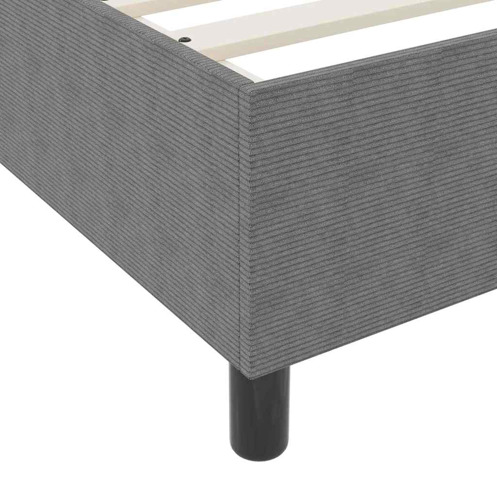 vidaXL Boxspringbed met Matras Lichtgrijs 80x200 cm Korduroy Stof