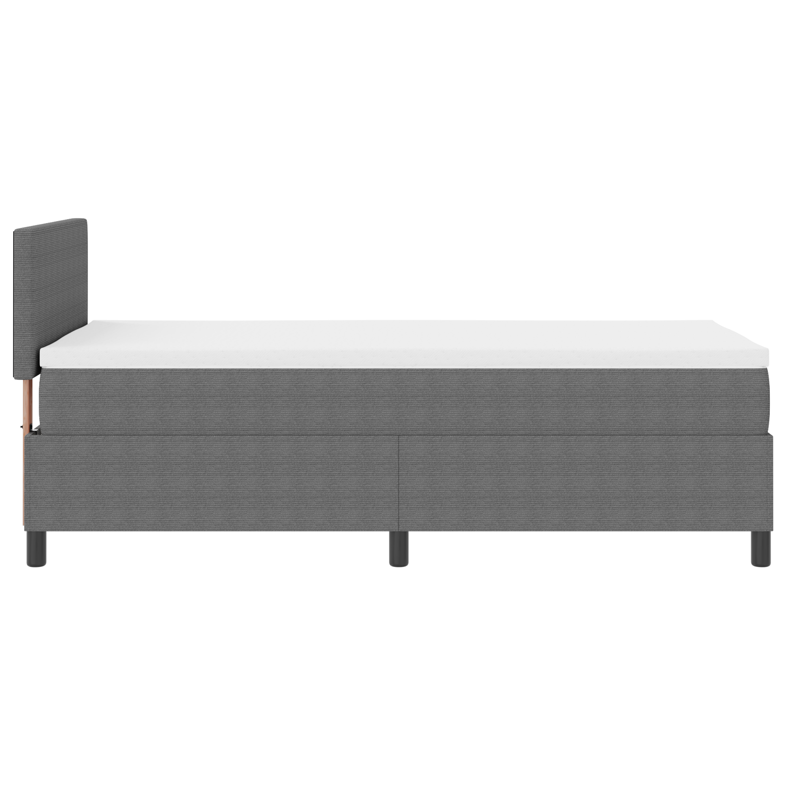 vidaXL Boxspring Bed met Matras & LED Crème 100x200 cm Corduroy Stof