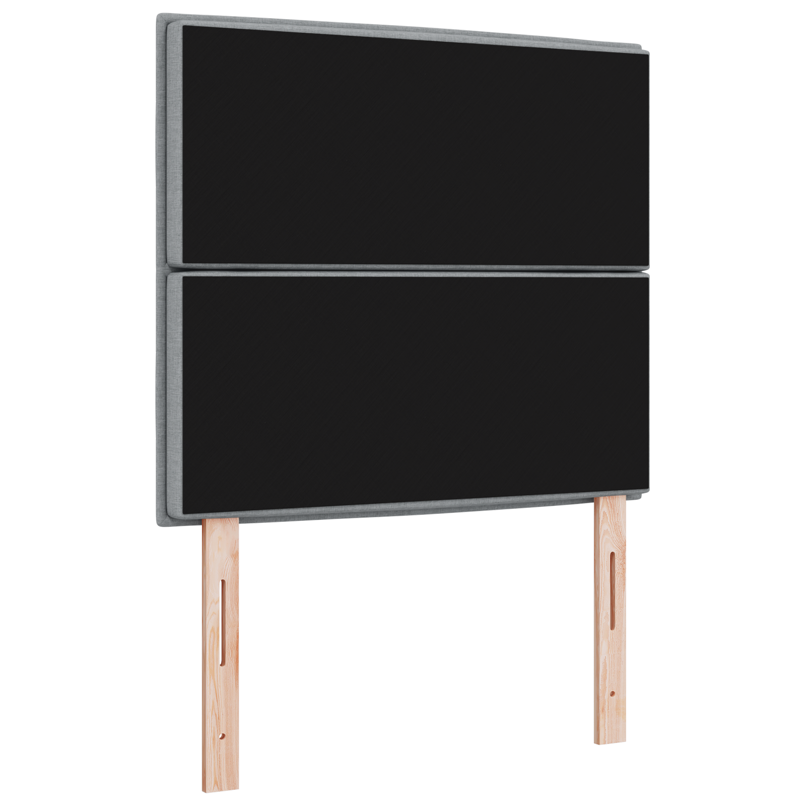 vidaXL Hoofdbord Lijnen Ontwerp Lichtgrijs 80 cm Stof