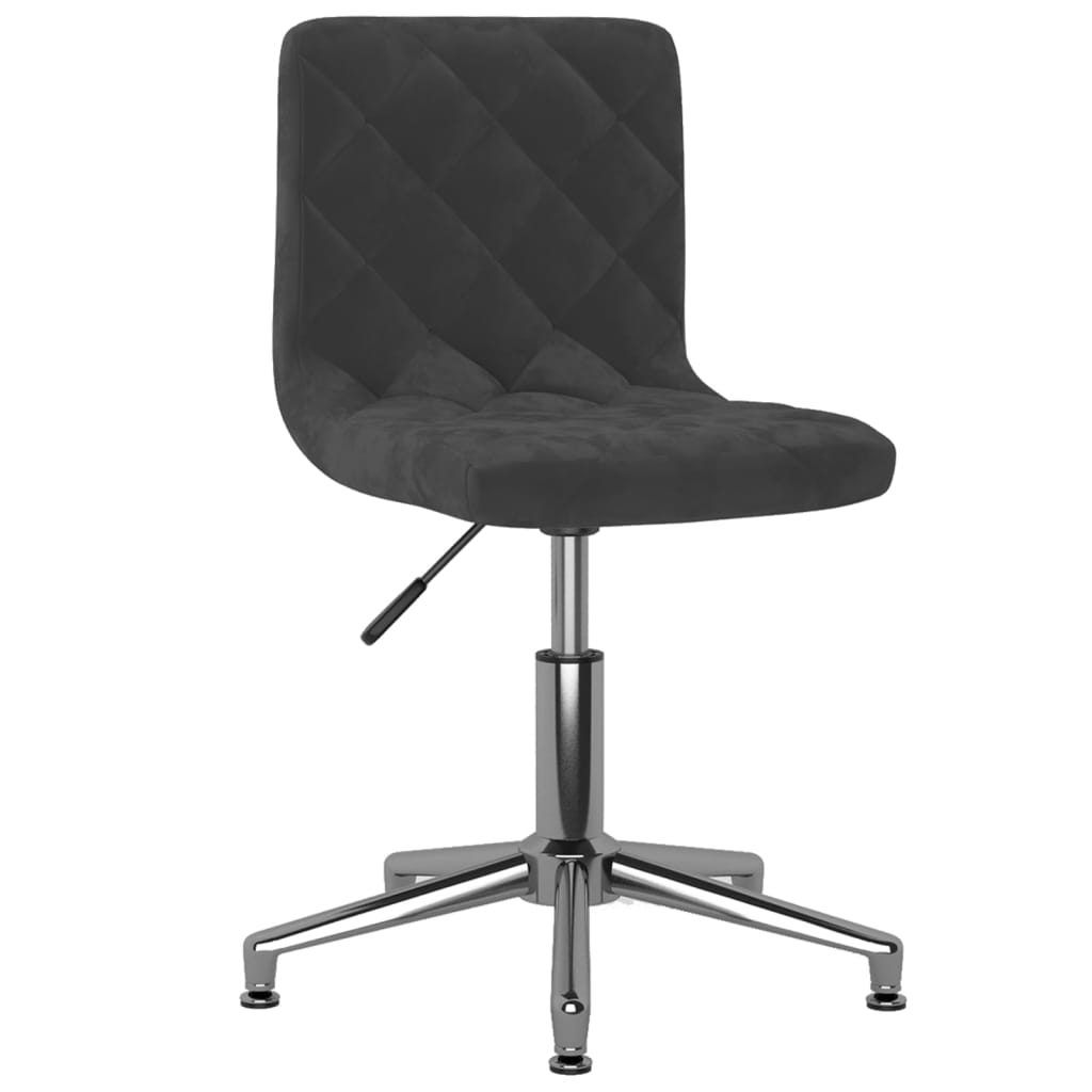 vidaXL Eetkamerstoelen draaibaar 2 st fluweel zwart