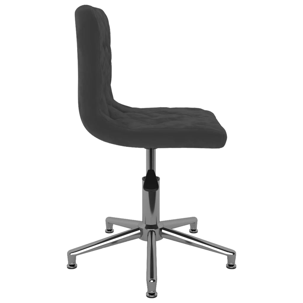 vidaXL Eetkamerstoelen draaibaar 2 st fluweel zwart