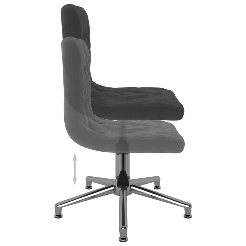 vidaXL Eetkamerstoelen draaibaar 2 st fluweel zwart