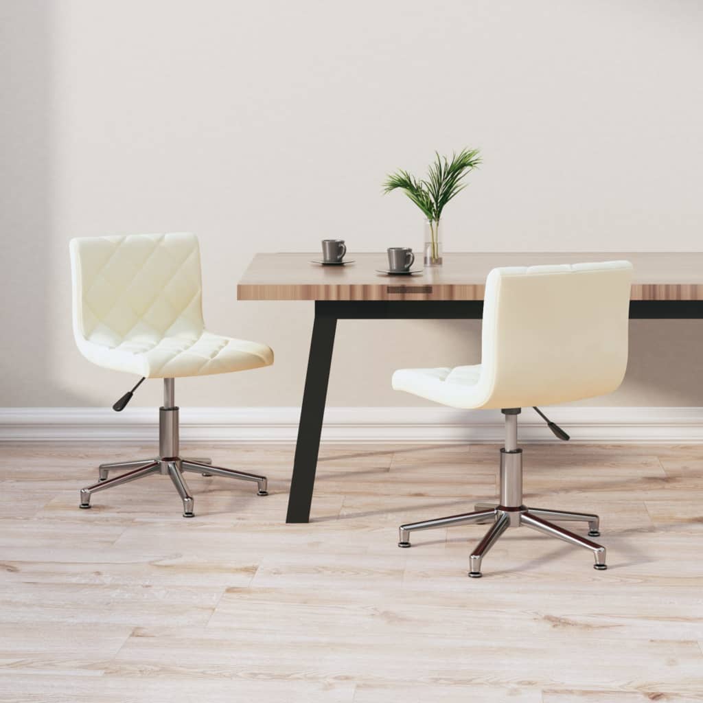 vidaXL Eetkamerstoelen draaibaar 2 st fluweel zwart