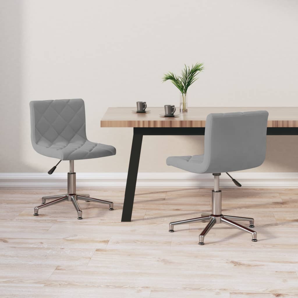 vidaXL Eetkamerstoelen draaibaar 2 st fluweel zwart